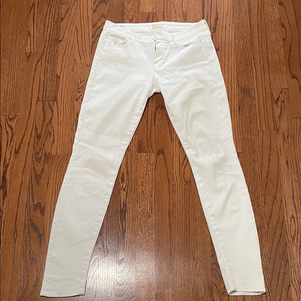 MOTHER Women's Cream Skinny Jeans